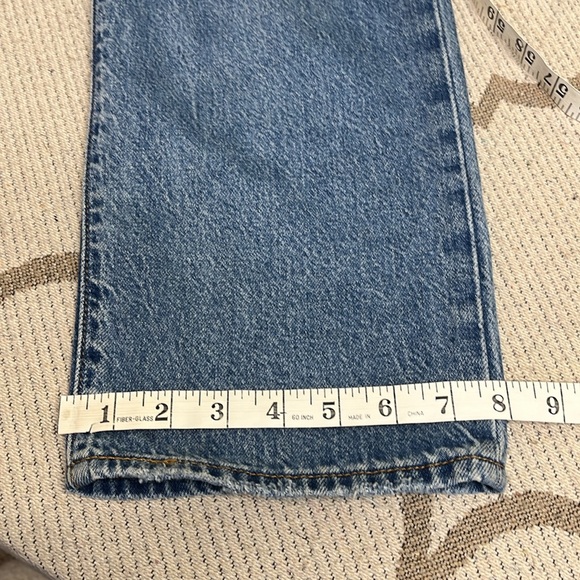 Levi's Ribcage distressed blue Straight Ankle Jeans capital E - Picture 17 of 17